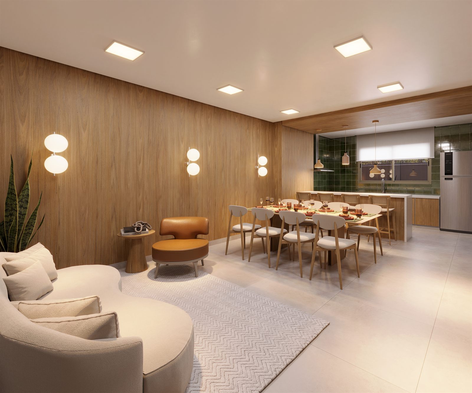 Espaço Gourmet sofisticado e equipado para confraternizações