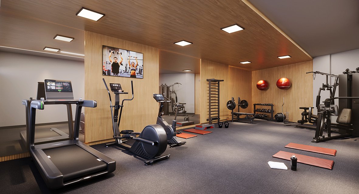 Academia Fitness completa e climatizada com aparelhos de última geração