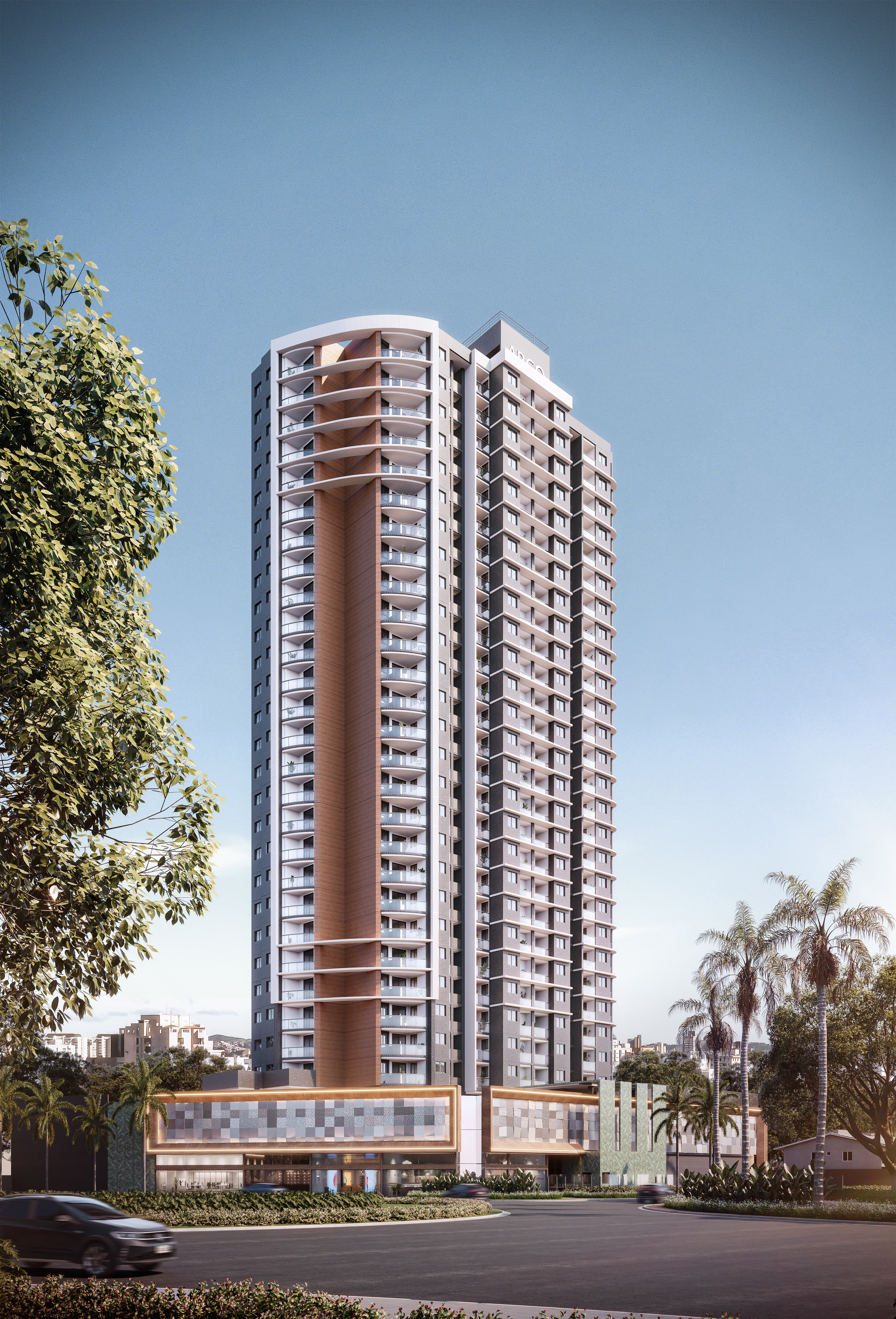 Fachada contemporânea imponente do Píer Boulevard ARGO no Jockey de Itaparica Vila Velha